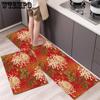 Прочный цветочный узор напольный коврик для кухни ковер для ванной комнаты коврик для ног