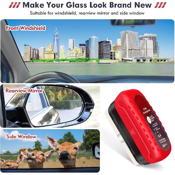 Automotive Oil Film Cleaning Brush, Anti-Rain Fog Car Glass Oil Film Cleaner, Car Windshield Cleaner For Improved Clarity And Visibility (1Pack)