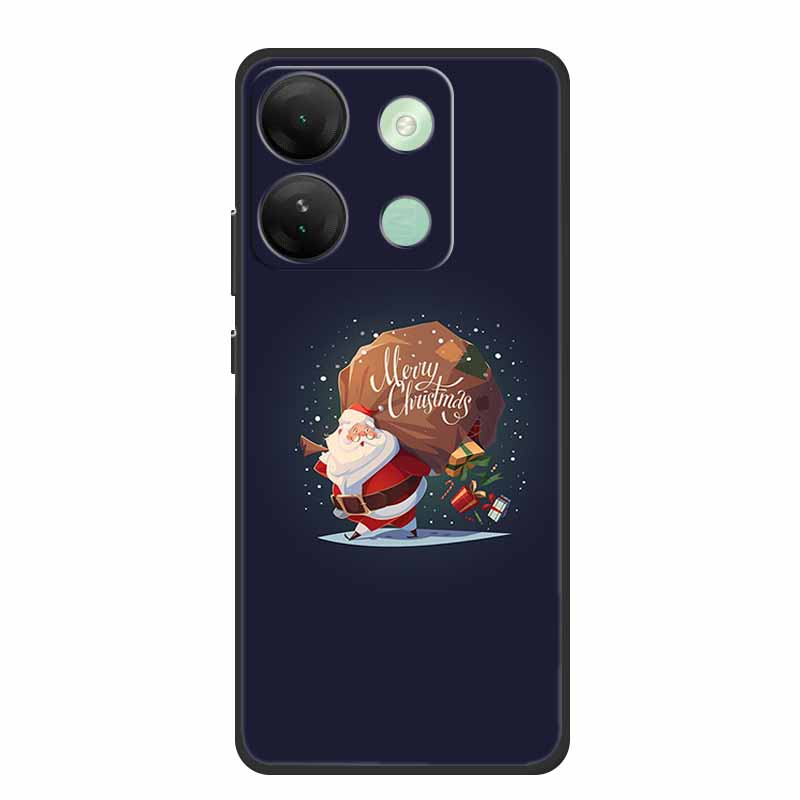 Для Infinix Smart 7 HD Рождественский Мягкий Чехол Силиконовый ТПУ Задняя Крышка Чехлы Для Телефона Для Infinix Smart7 Plus X6516 Рождественский Новый чехол Оболочка
