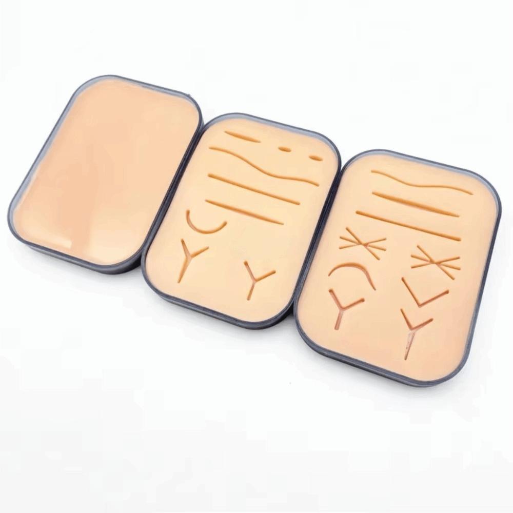 Teaching Model Upgrade Suture Exercise Pad Hard To Rip Human Traumatic Skin Model for Practice
