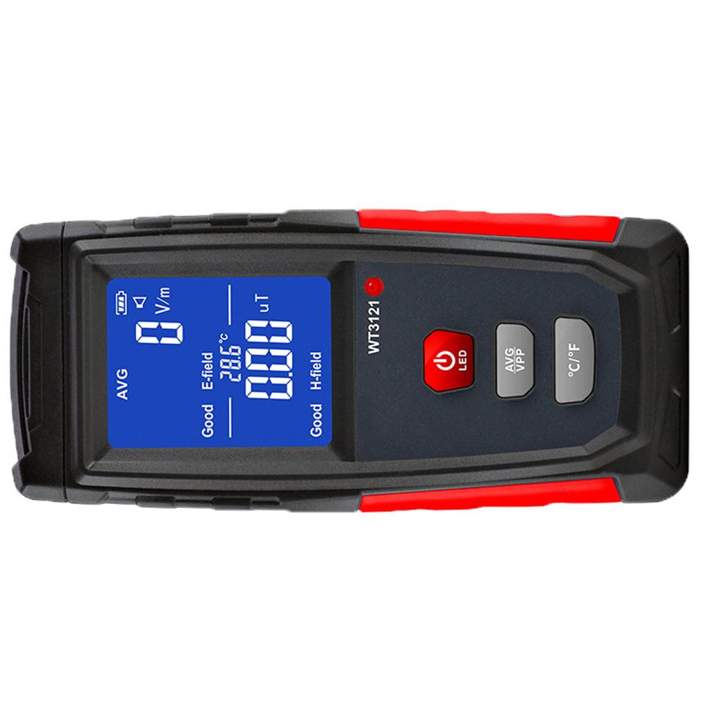 Детектор электромагнитного поля ЖК-дисплей Измеритель электрического поля для бытовой техники, телефона, компьютера