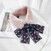 Women Fake Collar Tie Winter Faux Fur Woman False Collar Girls Detachable Fur Collar Ribbon Warm Scarfs for Ladies Neckerchiefs