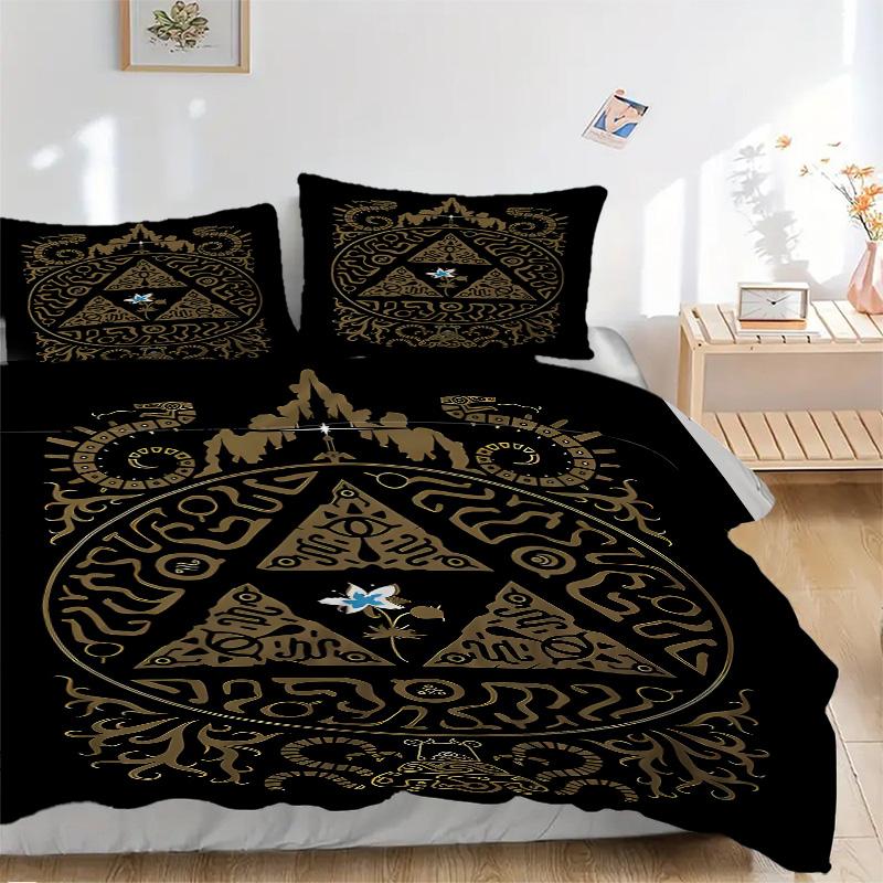 Triforce Symbol Artwork Print 3Pcs Bedding Setduvet Cover With 2 Bedropillowcase Home Birthday Gift