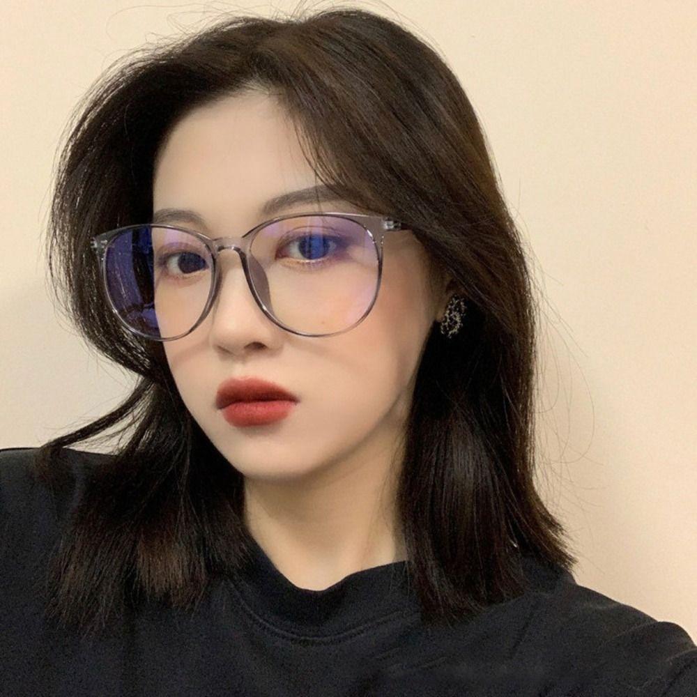 Transparent Computer Glasses Frame New Blocking Glasses Decorative Round Eyewear  Women Men
