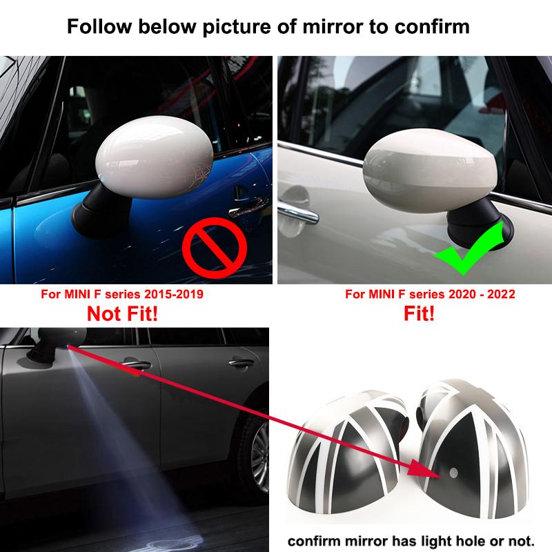 For BMW MINI Cooper S JCW Countryman F60 F54 F55 F56 F57 2022 The Black Flag Rear View Mirror Exterior