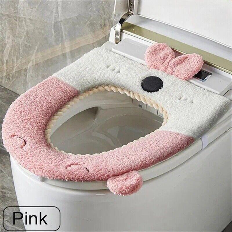 Чехол на сиденье унитаза, мягкий теплый моющийся коврик для подушки, многоразовые зимние подушечки для унитаза