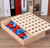 Wooden 4 In a Row Puzzle, 3D, Competitive Board Game, Educational, Brain Training Game Toy