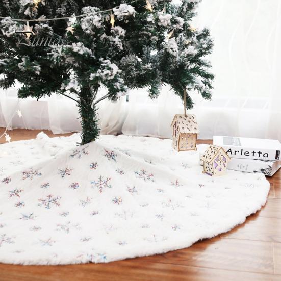 Юбка для рождественской елки, сверкающая снежинка, зимние украшения своими руками, плюшевая юбка для рождественской елки, тонкая работа