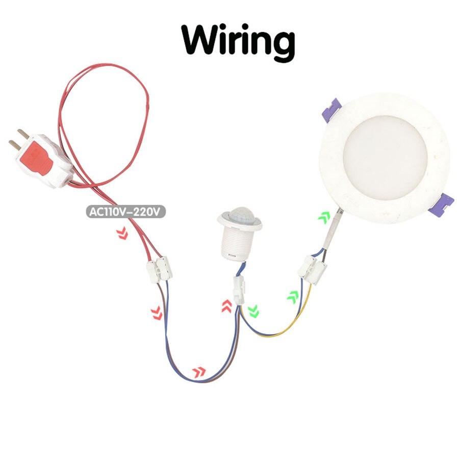 Датчик движения, выключатель света 220 В 110 В, датчик присутствия PIR для регулировки задержки освещения, детектор движения, автоматический выключатель лампы