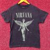 Nirvana Синяя монохромная футболка Rock In Utero Размер Medium