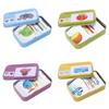 32PCS Baby Cognition Puzzles Toys Toddler Iron Box Cards Matching Game Cognition Cards Vehicle Fruit Animal Life Sets Pair Puzzles