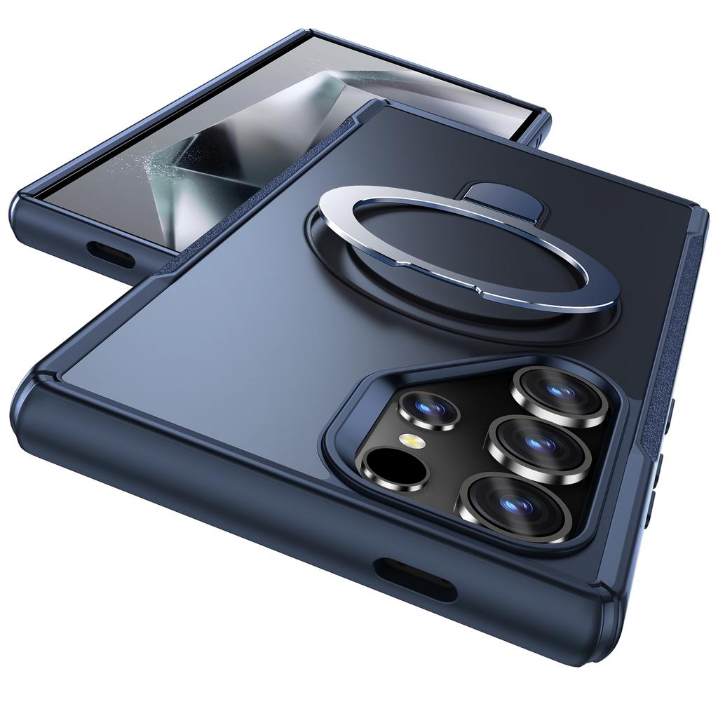 For Samsung Galaxy S23 Ultra Case with Magnetic Kickstand TPU+PC Anti Drop Phone Cover