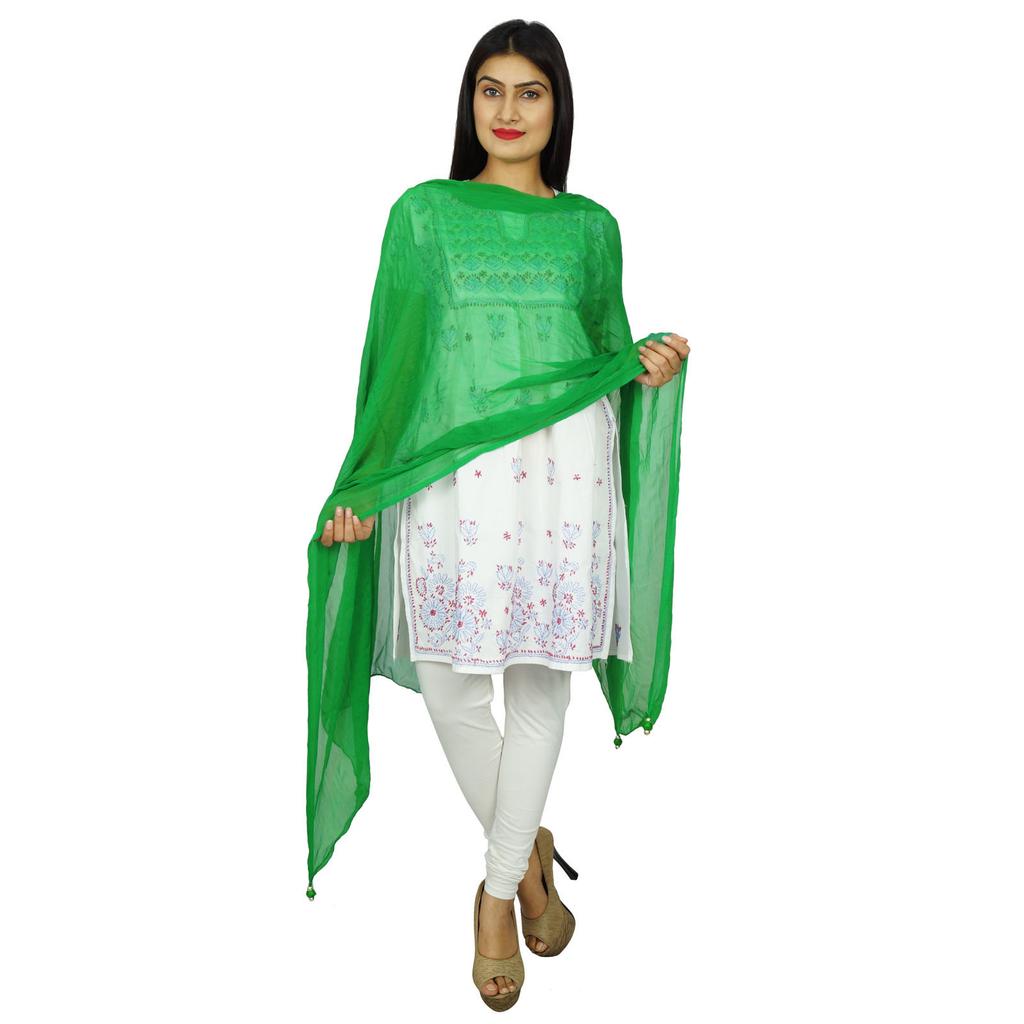 Индийские шарфы из шифона, накидка на шею, женская одежда, палантин Chunni Long Dupatta, подарок для