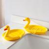 Cartoon Animal Duck Ceramic Soap Dish Cute Drain Storage Rack Portable Soap Holder  Hand Wash Table