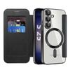 For Samsung Galaxy S25+ Case Compatible with MagSafe RFID Blocking Leather Phone Cover