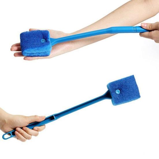 Щетка для аквариума Скребок для водорослей с длинной ручкой Двусторонняя губка-щетка для стеклянных аквариумов и аквариумов Дом Кухня