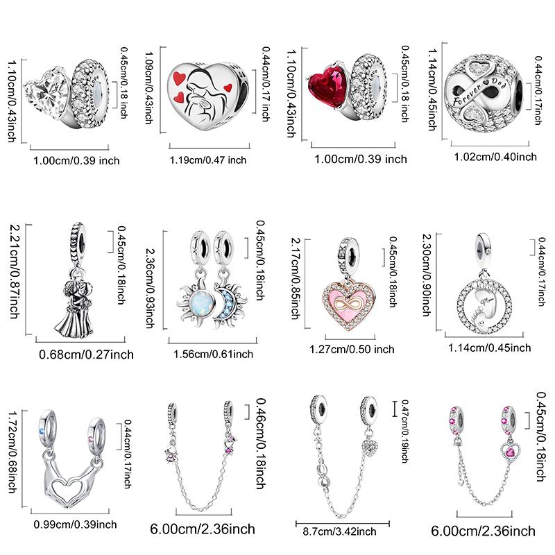 Медь Любовь Сердце Серия Защитные Шармы Бусина Подходит для DIY Браслета Ожерелья Изготовление Подарок Высокого Качества Изысканные Ювелирные Изделия