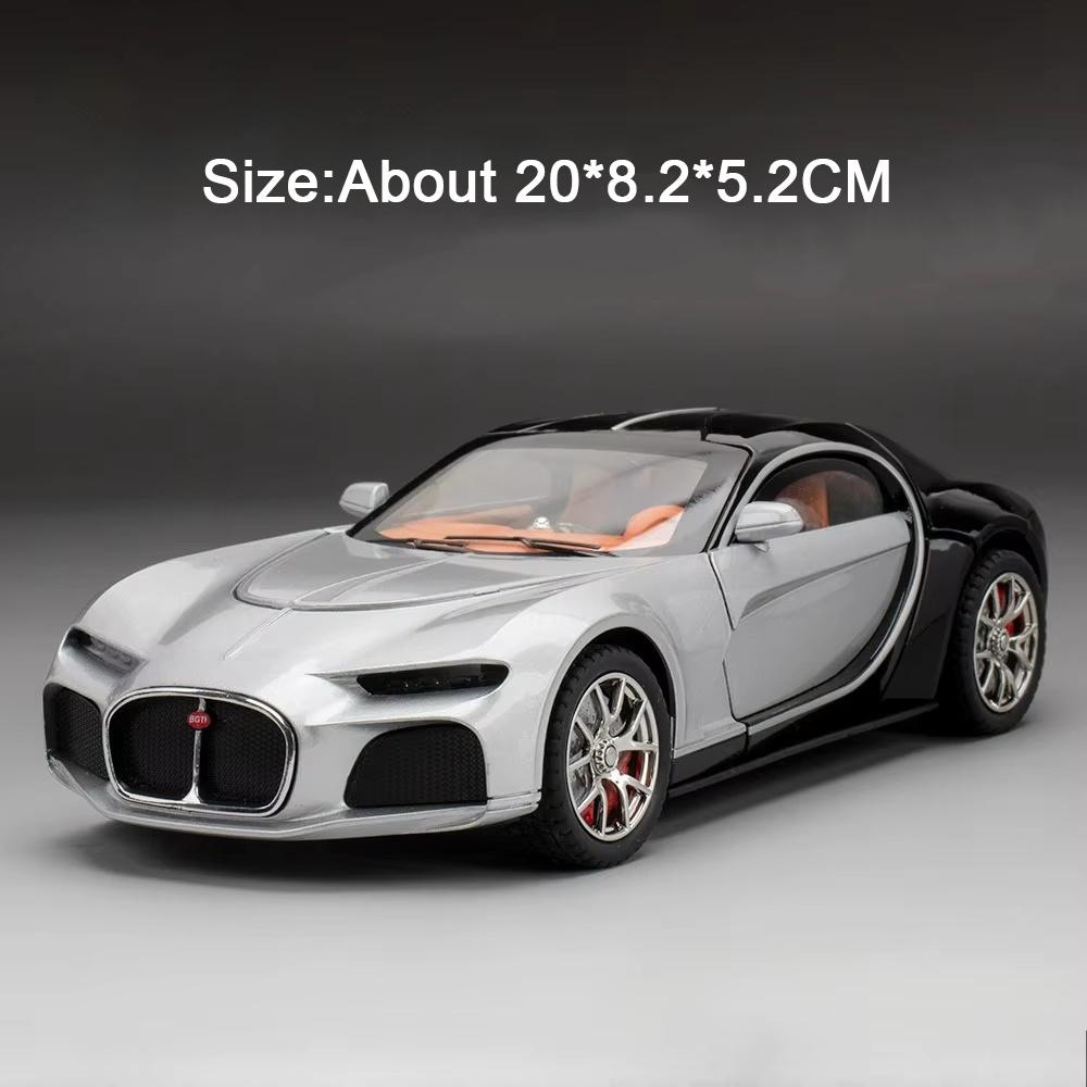 1:24 Турбийон Атлантический Сплав Спортивный Автомобиль Модель Литье под Давлением Игрушки Двери Открываются Резиновые Шины Оттянуть Назад Миниатюрные Транспортные Средства Подарки на День Рождения