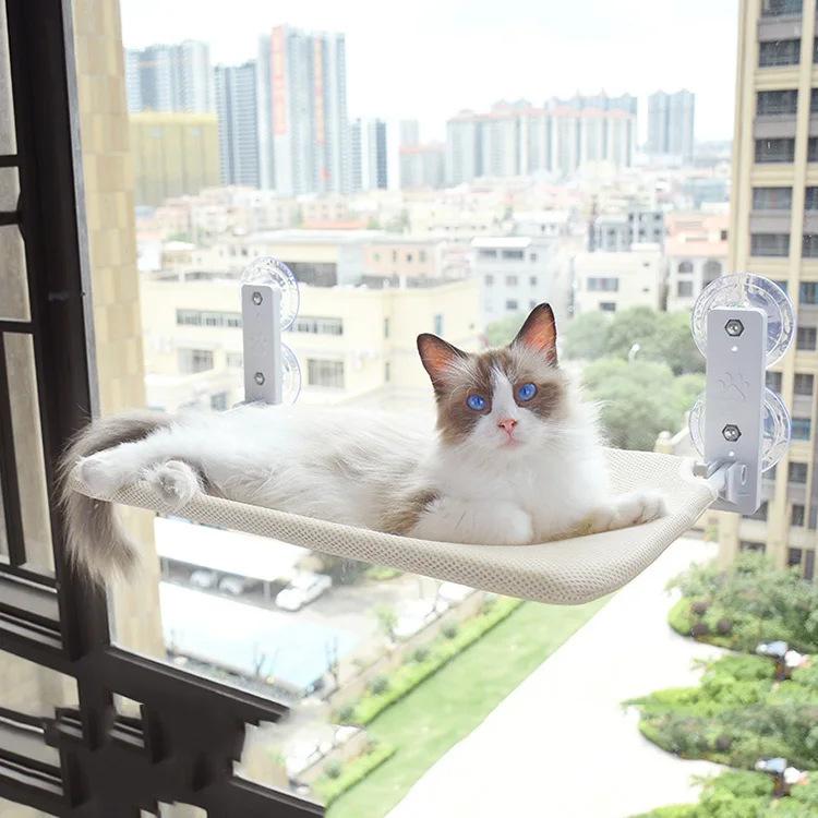 Cat Hammock Foldable Window Suction Cup Hanging Nest, Cat Sunbathing Hanging Bed, Wall Mounted Cat Climbing Frame, Cat Hammock