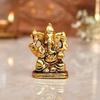 Metal Ganesh Idol for Diwali Decoration Item - Ganesha for Car Dashboard Small Ganpati Statue Figurine Murti for Home Office