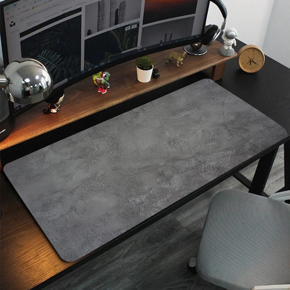 Large Gaming Mouse Pad Grey Texture Pattern New Mousepad Computer Office Game Table Mat XXL 90x40 Rubber Anti-slip Keyboard Pads