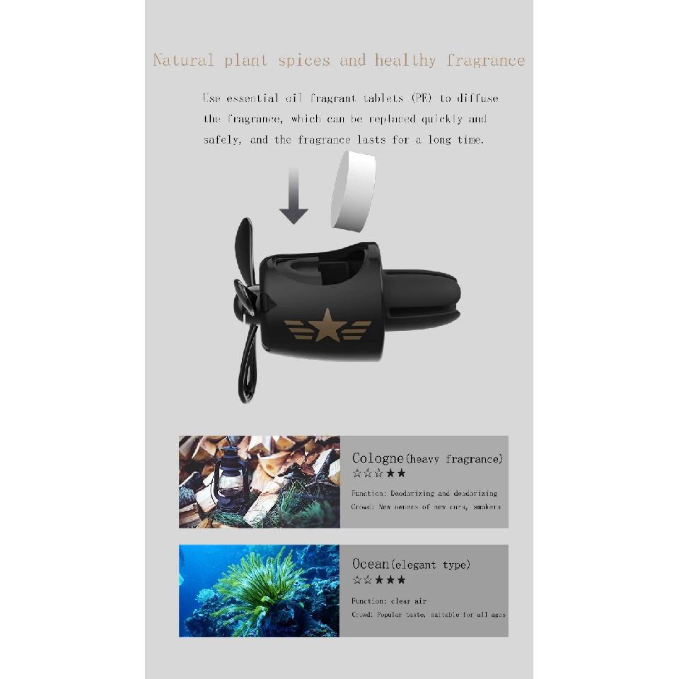 Car Air Freshener Car Perfume Diffuser Clip Bear Pilot Rotating Propeller Outlet Fragrance Magnetic Design Car Auto Accessories