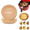 50/100PCS Air Fryer Liners, Non-Stick Oil Waterproof Air Fryer Paper Liners,  Air Fryer Paper for Air Fryer, Baking, Cooking, Microwave Oven 6.3inch