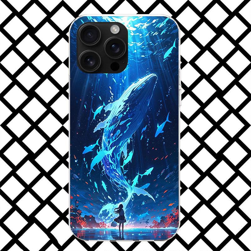 Чехол для телефона с горбатым китом, морским гигантом, для iPhone 17 Air 16 16E 15 14 Plus 13 Mini 12 11 Pro Max 7 8 + SE 2020, мягкий чехол Fundas 17