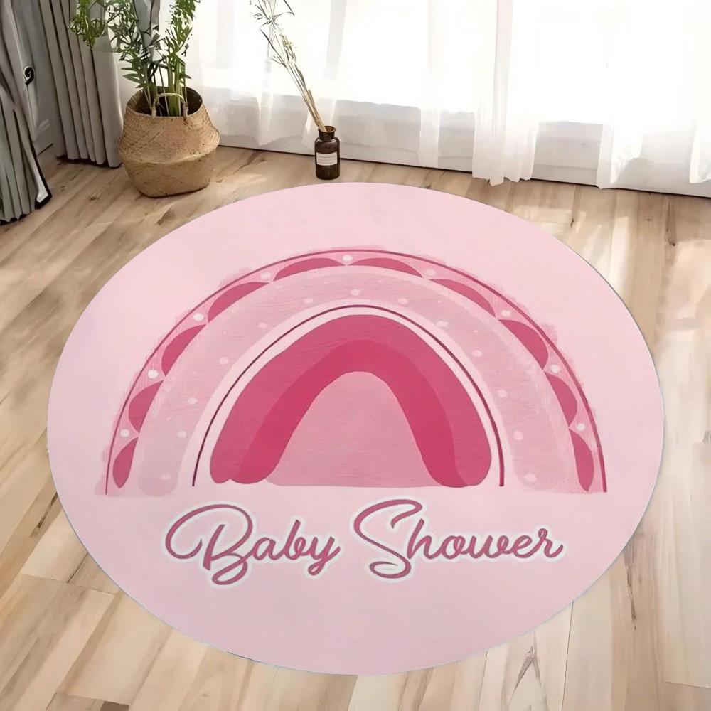 Бохо Радужный Круглый Ковер Напольный Коврик Нескользящий Машинная Стирка Фланелевый Ковер для Дома Гостиной Детский Игровой Коврик Коврик для Пола Спальни