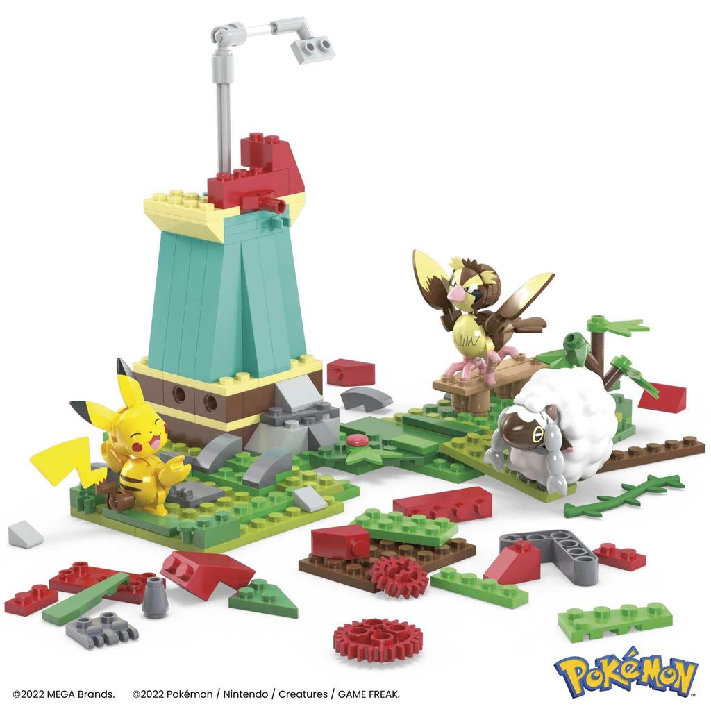 MEGA Pokemon Adventure World Пикачу и веселый ветреный холм Вулу и вращающаяся ветряная мельница блока 240 лет и HKT21 ~Poppo, набор~ [Номер