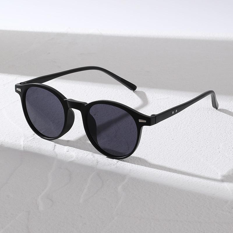 Neutral Retro-Style Round-Frame Myopia Glasses Men's Fashion Full-Frame UV-Protective Sunglasses Driving Glasses To -3.5-4.0