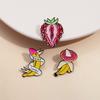 Fruit Enamel Pins Custom Strawberry Banana Lovers Brooches Lapel Badges Jewelry Gift for Friends