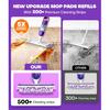5X Моющие Салфетки для Швабры Swiffer Power Mop, 500+ Полосок Универсальные Сменные Подушечки PowerMop, 30 Штук Одноразовые Подушечки Powermop для Деревянных Полов,