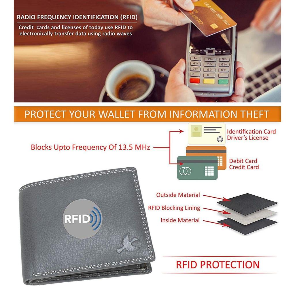 Мужской кошелек Stella Grey из натуральной кожи с блокировкой RFID