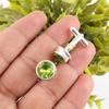 Peridot Gemstone 925 Sterling Silver Handmade Jewelry Cufflinks 0.50" For Gift CL-4-15