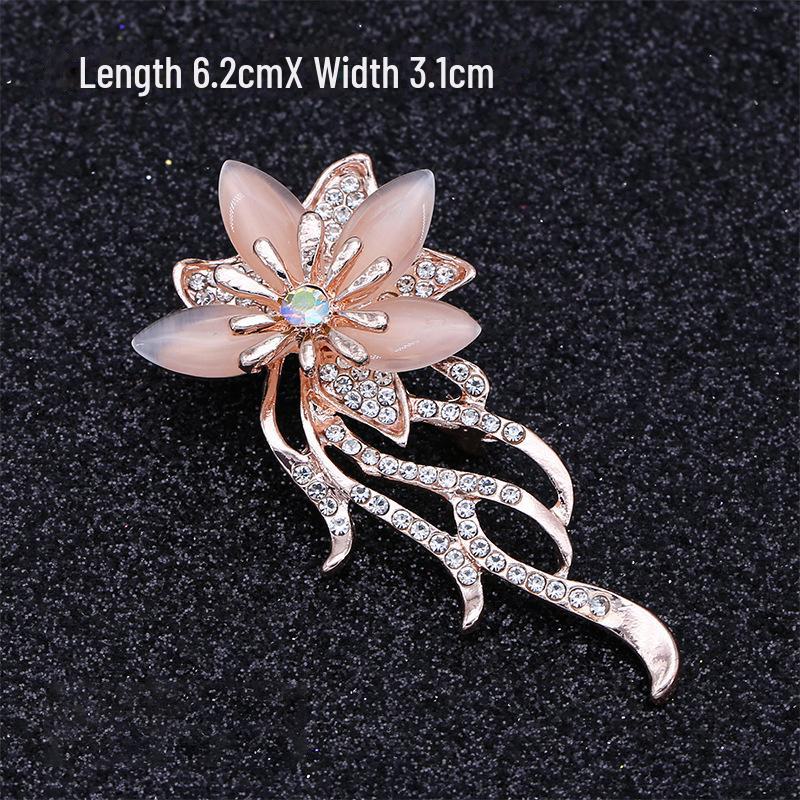 Модная брошь с бантом: Металлические украшения с жемчугом и стразами в виде цветка