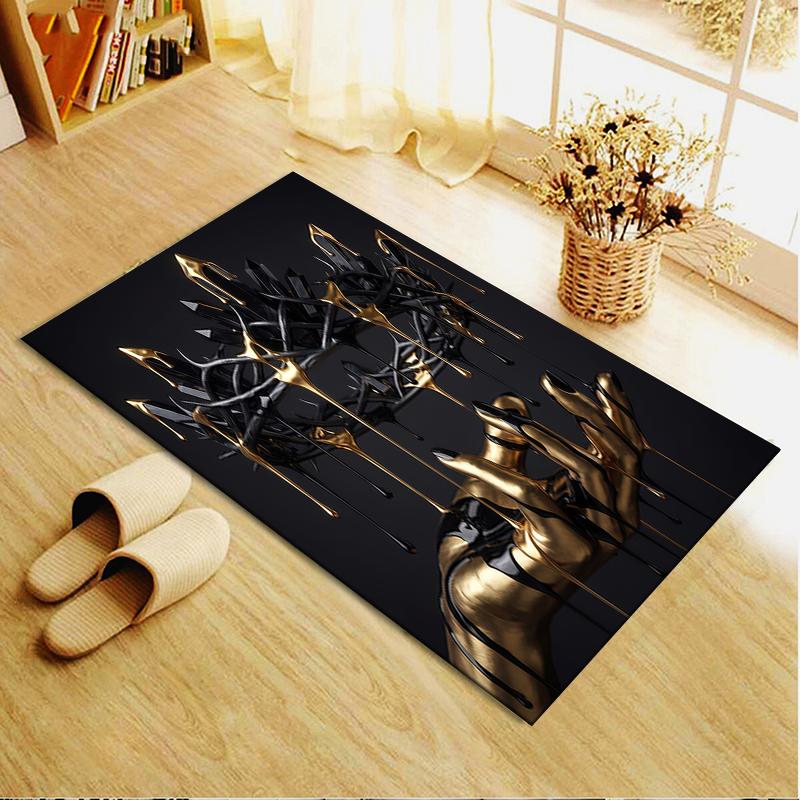 2025 New Golden Hand Carpet Rug for Living Room Bedroom Home Sofa Decoration,Kids play Non-slip Floor Mat