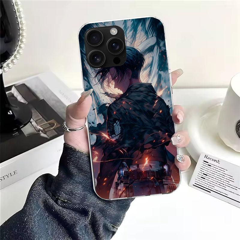A-Атака на Титанов Леви Мягкий Чехол Для Телефона Для IPhone 11 17 Air 16E 16 Pro Max 15 + 14 Plus 13 Mini 12 Apple 7 SE 8 Fundas Coque 1
