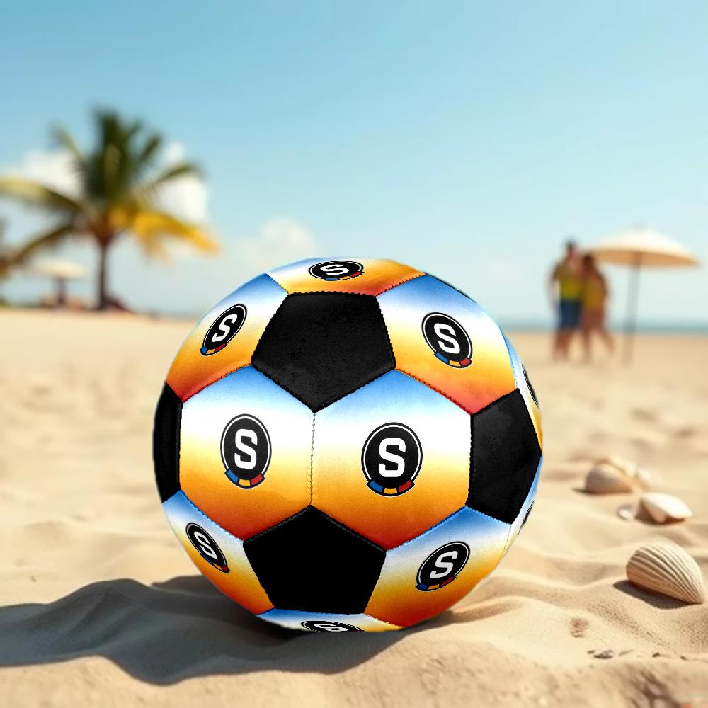 AC Sparta Prague Soccer Ball Colorful All Ages Machine Stitched PVC Competition Ready Durable High-Bounce.SIZE5