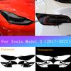 Для Tesla Model 3 2017- Автомобильные Черные Защитные Пленки на Фары и Задние Фонари Передние Фонари Задние Фонари TPU Прозрачные Бронированные Защитные Пленки