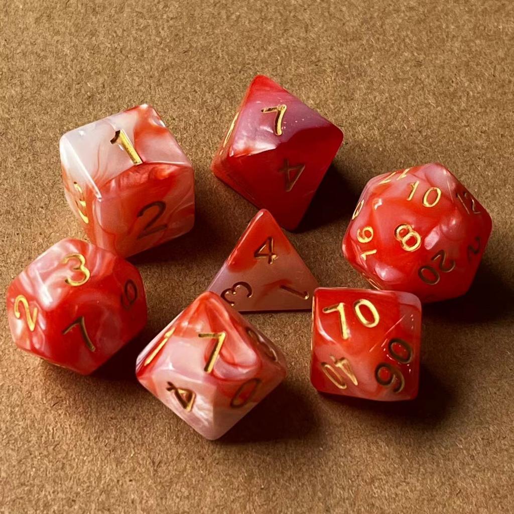7 шт./лот, многогранные игральные кости из смолы D&D D4 D6 D8 D10 D% D12 D20, многогранные игральные кости TRPG, настольные игры