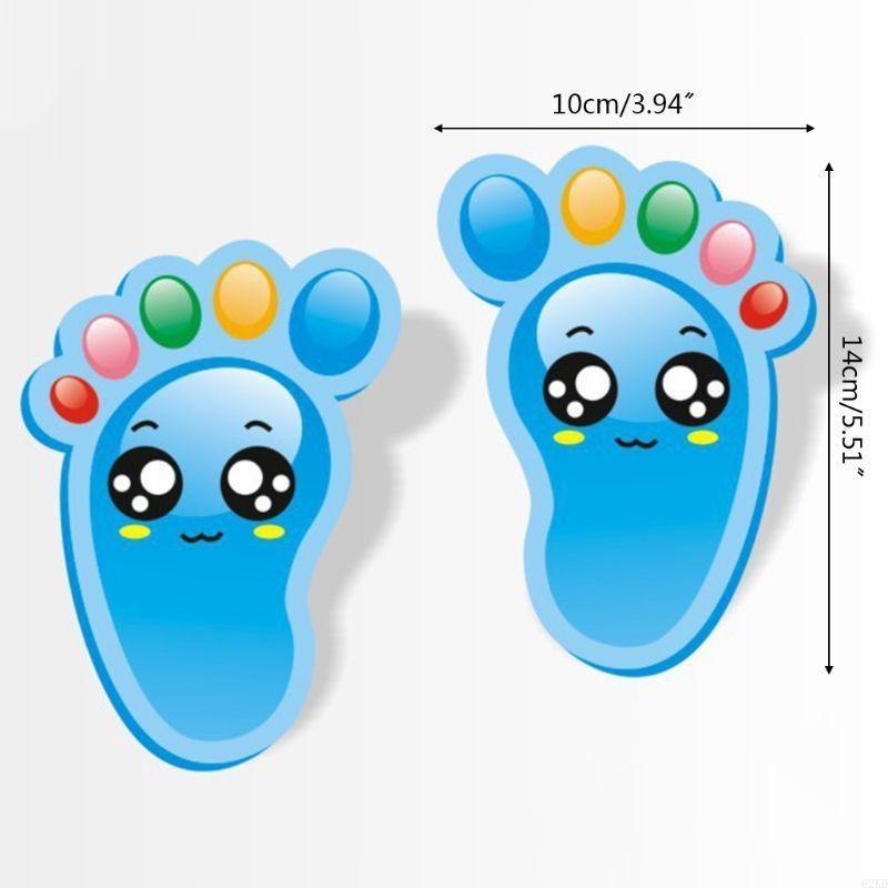 62KD 15 пар детских наклеек на пол, самоклеящиеся наклейки со следами для соблюдения социальной дистанции, для детской спальни, гостиной