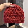 Универсальная вязаная крючком шапка ручной работы для женщин, новая весенне-осенняя, из шерсти, для большого обхвата головы, ажурная, для головы