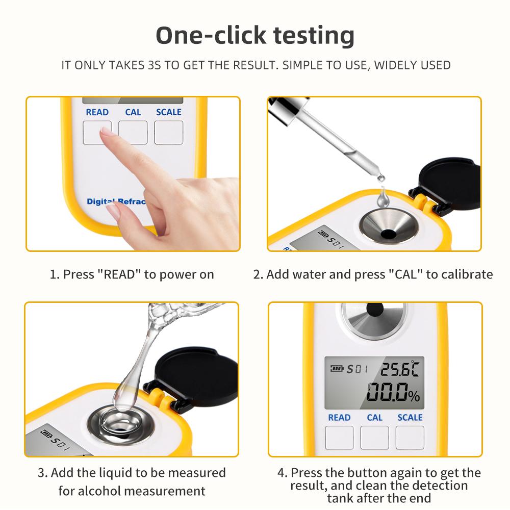0-18% Рефрактометр гипохлорита натрия ЖК-дисплей Рефрактометр Измеритель гипохлорита натрия Точность Измерение в один клик