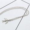Trendy Metal Unisex Air Plane Chokers Pendant Necklace