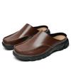 Fashion Fashion Casual Sandals Men Comfy Lazy Flats Versatile Slippers Hot Sale Half Shoes New for Men Genuine Leather Men Muller Shoes