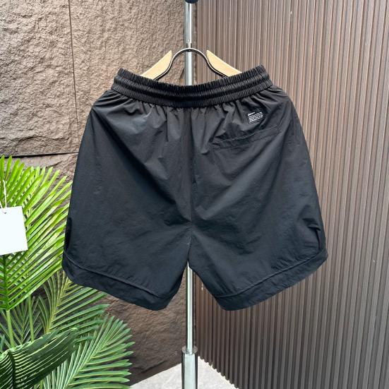 Summer Thin Shorts Elastic Waist Adjustable Drawstring Cargo Shorts Quick Drying Solid Color Casual Shorts with Pockets