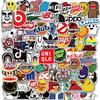 KRGNPLE 101 Sheets Waterproof Stickers Paper Notebook Bike Suitcase Stickers Helmet Laptop Waterproof Cute Doodle Stickers