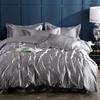 Solid Color Simulation Silk Bedding In Europe And The United States Single Bed Sheet Quilt Cover Pillowcase 4-piece Set