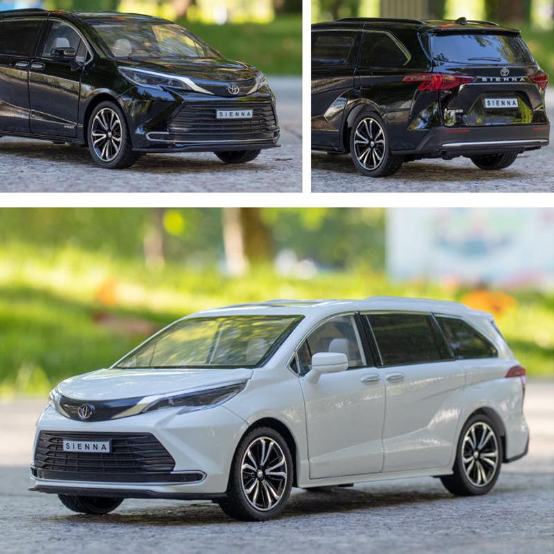 1/24 масштаб Sienna MPV, литая под давлением модель автомобиля, игрушечный автомобиль с откатным механизмом, звуком и светом для детей, коллекция подарков для мальчиков и девочек